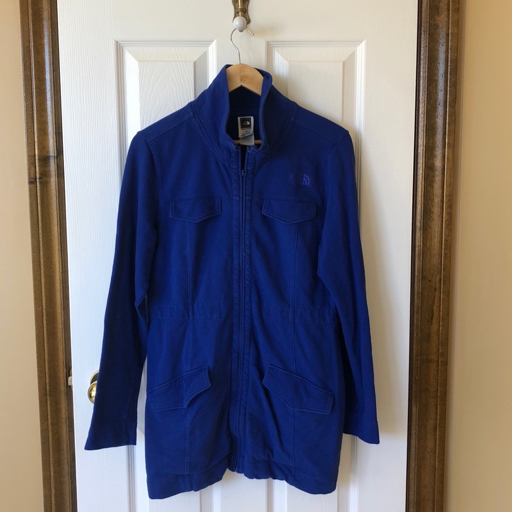The North Face long zip up sweater